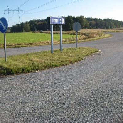 Torpmalmsvägen i Ingå.