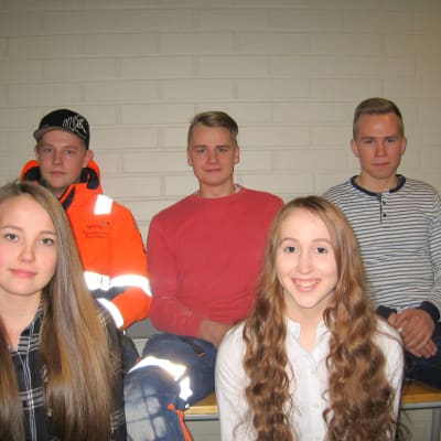 Elin Nyfelt, Elin Björkskog, Joel Svenlin, Frank Sandström och Ronny Gäddnäs.