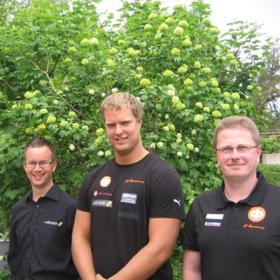 Albin Söderström (fr.v.), Tomas Söderlund och Glenn Lignell.