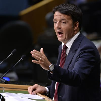 Italiens premiärminister Matteo Renzi i New York den 29 september 2015.