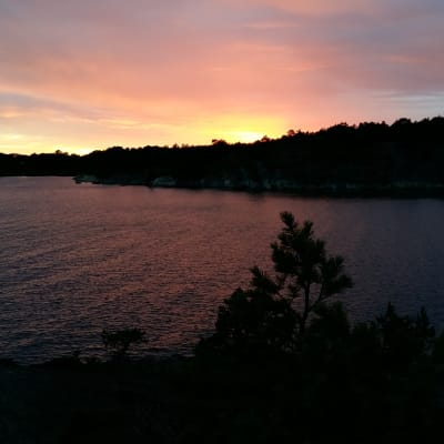 Solen går ner över Berghamn, men håller solen på att gå ner för Berghamn?