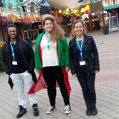 Julius Owusu, Emelie Weski och Sara Corneliussen deltog i en nordisk ungdomskongress på Borgbacken i oktober 2016.