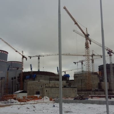 Så här såg kärnkraftsbygget i ryska Sosnovyj bor ut i december 2016.
