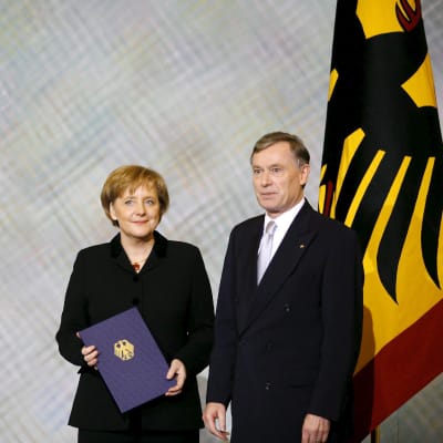 En nyvald Angela Merkel år 2005