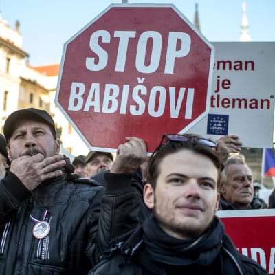 Demonstration i Prag.
