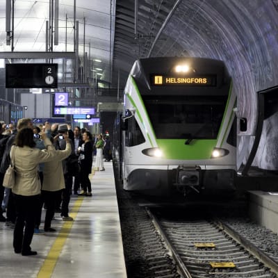 Tågstationen vid Helsingfors-Vanda flygplats.