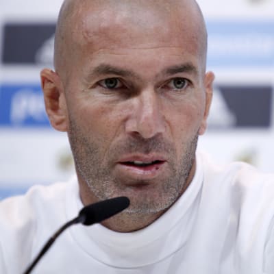 Zinedine Zidane lade ut texten på dagens presskonferens.