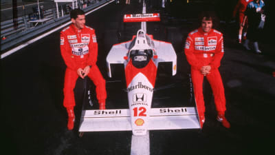 Alain Prost och Ayrton Senna körde i samma stall 1988 och 1989.