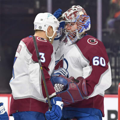 Justus Annunen spelar som målvakt i Colorado Avalanche.