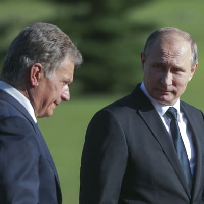 Sauli Niinistö och Rysslands president Vladimir Putin.