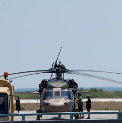 Den turkiska militärhelikoptern landade i Grekland den 16 juli 2016.