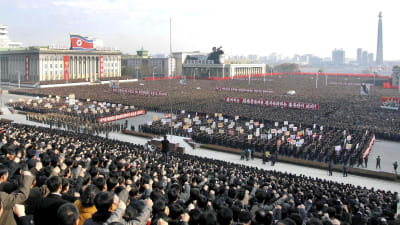 Nordkorea organiserade ifjol massdemonstrationer mot USA:s resolutionsförslag om mänskorättsbrott i Nordkorea. Kina stoppade resolutionen.