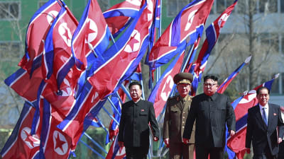 Kim Jong-un i Pyongyang, Nordkorea. 