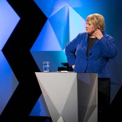 Arbeiderpartiets jens Stoltenberg ser ut att förlora mot Erna Solberg, Høyre