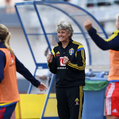 Pia Sundhage har tränat Sverige sedan år 2012.