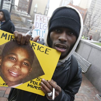 Demonstration på grund av dödandet av den 12-åriga Tamir Rice i Cleveland.