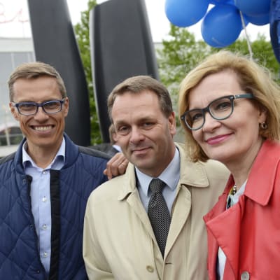 Alexander Stubb, Jan Vapaavuori och Paula Risikko kämpar om ordförandeposten.