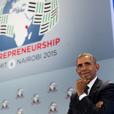 Obama talade på lördagen vid öppningen av mötet Global Entrepreneurship Summit i Nairobi.