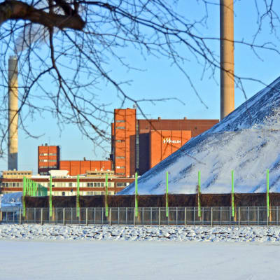 Hanaholmens kolkraftverk i Helsingfors.