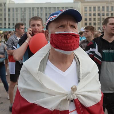 Demonstranter i Belarus.