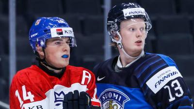 Stanislav Svozil och Roby Järventie spelar ishockey.