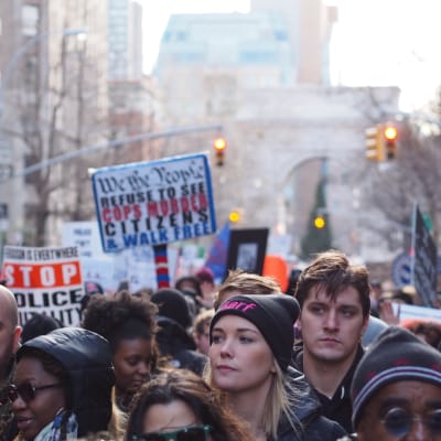 Demonstration mot polisvåld i New York