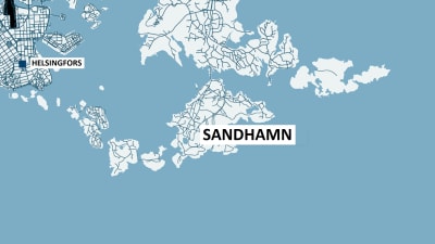 Illustrering för fallet där två kajakpaddlare omkom i vattnet utanför Sandhamn 11.7.2014.