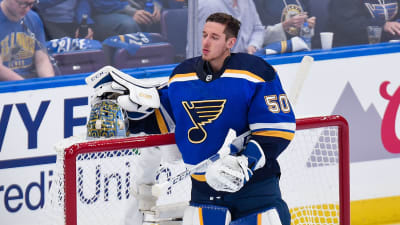 Jordan Binnington i St. Louis mål har stått för en sensationell rookiesäsong.