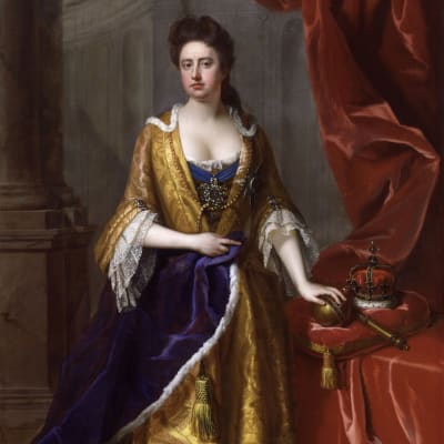 Drottning Anna av England, målning av Mikael Dahl ca 1705.