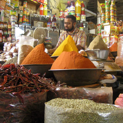 Kryddmarknad i Pakistan