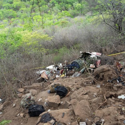 Olycksplatsen i Zimbabwe. 