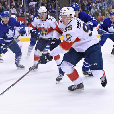 Henrik Borgström spelade i Floridas andra kedja i matchen mot Toronto.