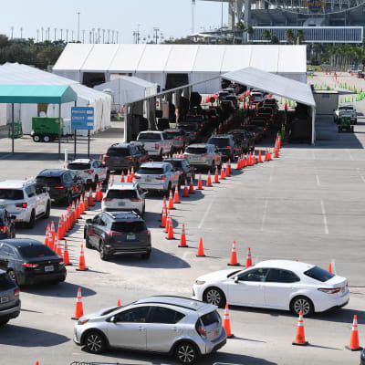 Autojonoja testiasemalla Floridassa