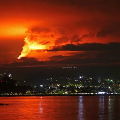 Vulkanutbrott på Hawaii.
