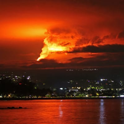 Vulkanutbrott på Hawaii.