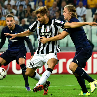 Markus Halsti (t.h.), Juventus-MFF, 16.9.2014