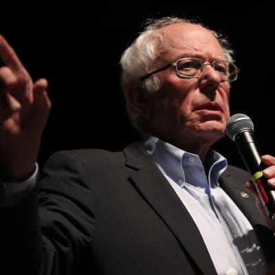 Bernie Sanders i kampanjevenemang i Iowa i januari 2020.
