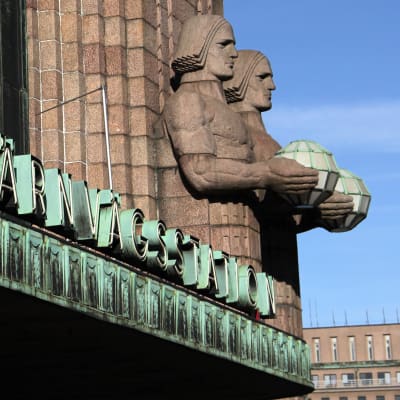 Järnvägsstationen i Helsingfors.