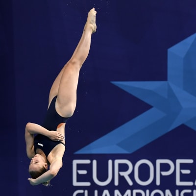 Lauren Hallaselkä i EM-2018 i Glasgow.