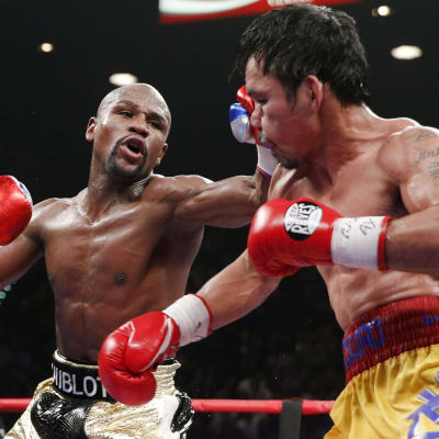 Floyd Mayweather kontrollerade matchen mot Manny Pacquiao.