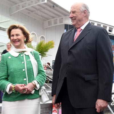 Det norska kungaparet i Australien i februari 2015.