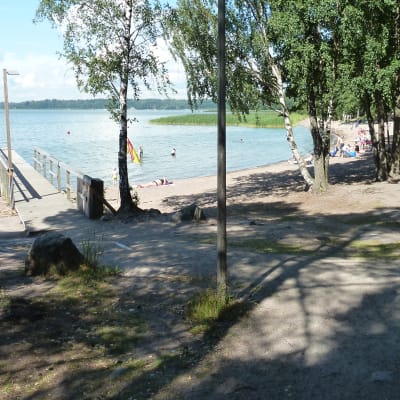 Munksnäs badstrand i Helsingfors. Juli 2014.