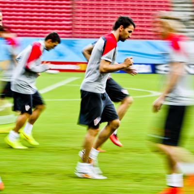 Kroatien värmer upp inför Mexicomatchen i fotbolls-VM 2014