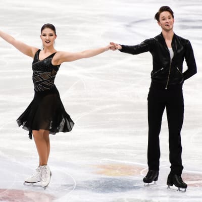 Cecilia Törn och Jussiville Partanen vid VM i Helsingfors 2017.