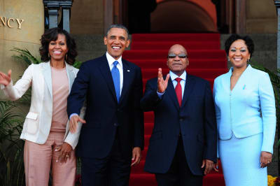 Paret Obama i Sydafrika