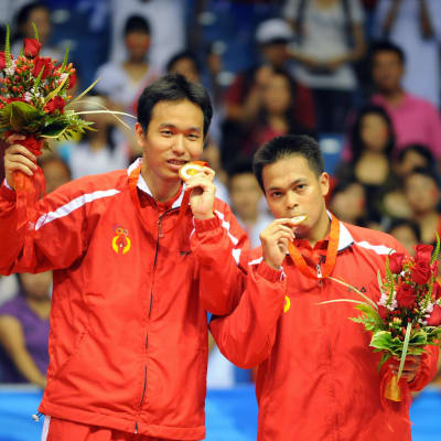Hendra Setiawan ja Markis Kido (oik.) Pekingin olympialaisissa 2008.