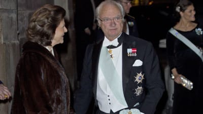 Sveriges drottning Silvia och kung Carl Gustaf XVI den 20.12.2015