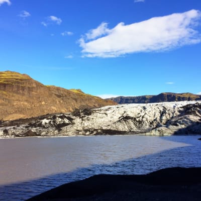 Glaciären Sólheimajökull i Island