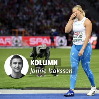 Jenni Kangas med Janne Isakssons kolumnvinjett.