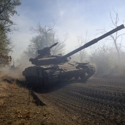 Proryska separatisters stridsvagn i östra Ukraina den 3 oktober 2015.